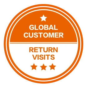 global customer return visits icon